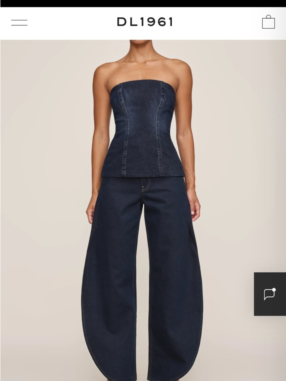 NWT! DL1961 Dark Indigo Strapless Denim Corset Top! Size M! Gorgeous! $219!